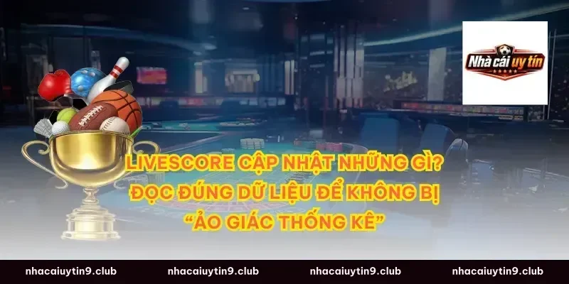 Livescore cập nhật những gì? Đọc đúng dữ liệu để không bị “ảo giác thống kê”